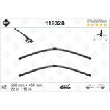Valeo Almparca Ön Silecek Süpürge Takimi Astra H 04 - 55 45CM X2 Flatblade-Muz Tipi-Swf Mercedes Glk-Class X204 0 8-15 - Siyah