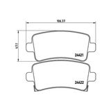 Valeo Arka Fren Balatası Insıgnıa A 08>17 Saab 9.5 10> Malıbu 2.0d 2.4 12> 16 Inç Jant