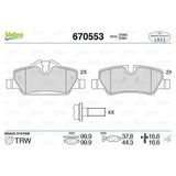 Valeo Depomix Fren Balatasi Arka Mini F55 F56 F57