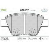 Valeo Dısk Fren Balata Arka Volkswagen Beetle 11>/caddy 10>/eos 2.0 10>/golf 08>12/jetta 05>/touran 03>/audı A1 1.4 12>/a1 Quattro 2.0 12>/a3 Cabrio 1.2/1.4