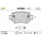 Valeo Dısk Fren Balatası (Arka) Audı A1 1.0/1.2/1.4d/1.4/1.6d/1.8/2.0d 05/10> Audı A1 Sportback 1.0/1.4d/1