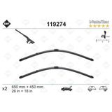 Valeo Muratech Silecek Supurgesi Swf Ruzgarlikli Flat 650MM-450MM Bmw F10 F01 F07 - Siyah