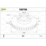 Valeo Ön Fren Diski Hava Kanallı Honda Accord 1.8l F18B2 Cg8 Euro 99-02 282 Çap x 4 Bijon - Takım Disk Fiyatıdır