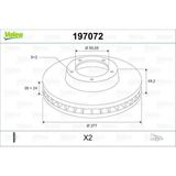 Valeo Ön Fren Diski Hava Kanalli Toyota Avensis 1.6l 3zzfe Vvti ZZT250 03-08 / 2.0l 1AZFSE AZT250 03-08 277 Çap x 5 Bijon - Takım Disk Idır Almla
