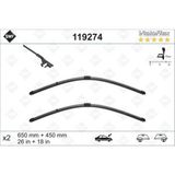 Valeo Sptrns Silecek Supurgesi Swf Ruzgarlikli Flat 650MM-450MM Bmw F10 F01 F07 - Siyah