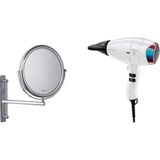 Valera Epower EP2010 Eq Rc Dry Smart - Profesyonel 1600 W Iyonik Saç Kurutma Makinası, Beyaz +Optima Bar Yatay Eksen Ayarlı Düz Ayna Hediyeli - Beyaz - Gri