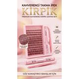 Valeri Demet kirpik İpek kirpik Takma kirpik Kirpik seti İpek kirpik seti Profesyone Kahve İpek Kirpik Seti - Küme (Cluster) Takma Kirpik, Bond & Seal Yapıştırıcı ve Cımbız Seti