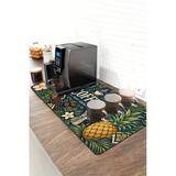 Valerine Life Barista Kahve Barı Matı 40X90cm Espresso Makinesi Çaycı Altlığı Ananas Tropic Coffee