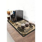 Valerine Life Barista Kahve Barı Matı 40X90CM Espresso Makinesi Çaycı Altlığı Aslanlı Cafe - Siyah - 1 Adet