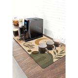 Valerine Life Barista Kahve Barı Matı 40X90CM Espresso Makinesi Çaycı Altlığı Ay Işığı Coffee - Siyah - 1 Adet