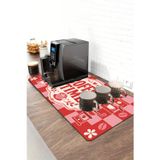 Valerine Life Barista Kahve Barı Matı 40X90cm Espresso Makinesi Çaycı Altlığı Damalı Kahve Zamanı