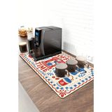 Valerine Life Barista Kahve Barı Matı 40X90CM Espresso Makinesi Çaycı Altlığı Folk Kahve Çerçevesi - Siyah - 1 Adet