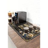 Valerine Life Barista Kahve Barı Matı 40X90CM Espresso Makinesi Çaycı Altlığı Gece Espresso - Siyah - 1 Adet