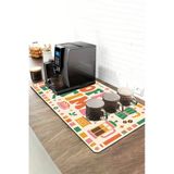 Valerine Life Barista Kahve Barı Matı 40X90cm Espresso Makinesi Çaycı Altlığı Groovy Kahve Zamanı