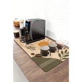 Valerine Life Barista Kahve Barı Matı 40X90CM Espresso Makinesi Çaycı Altlığı Güneşli Coffee - Siyah - 1 Adet