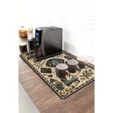 Valerine Life Barista Kahve Barı Matı 40X90CM Espresso Makinesi Çaycı Altlığı Kahve Saati - Siyah - 1 Adet