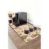 Valerine Life Barista Kahve Barı Matı 40X90cm Espresso Makinesi Çaycı Altlığı Kaktüs Kahve