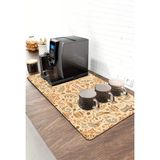 Valerine Life Barista Kahve Barı Matı 40X90CM Espresso Makinesi Çaycı Altlığı Martı Esintisi - Siyah - 1 Adet