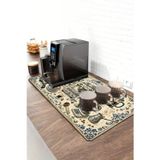 Valerine Life Barista Kahve Barı Matı 40X90cm Espresso Makinesi Çaycı Altlığı Mavi Barista