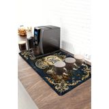 Valerine Life Barista Kahve Barı Matı 40X90CM Espresso Makinesi Çaycı Altlığı Pati Barista - Siyah - 1 Adet