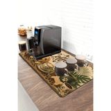 Valerine Life Barista Kahve Barı Matı 40X90CM Espresso Makinesi Çaycı Altlığı Pati Coffee - Siyah - 1 Adet