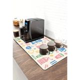 Valerine Life Barista Kahve Barı Matı 40X90CM Espresso Makinesi Çaycı Altlığı Piksel Kahve Kulübü - Siyah - 1 Adet