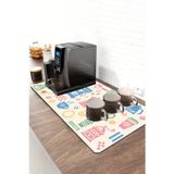 Valerine Life Barista Kahve Barı Matı 40X90cm Espresso Makinesi Çaycı Altlığı Piksel Kahve Kulübü