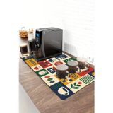 Valerine Life Barista Kahve Barı Matı 40X90cm Espresso Makinesi Çaycı Altlığı Retro Kahve Blokları
