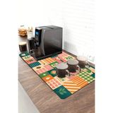 Valerine Life Barista Kahve Barı Matı 40X90CM Espresso Makinesi Çaycı Altlığı Retro Kahve Patchwork - Siyah - 1 Adet