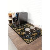 Valerine Life Barista Kahve Barı Matı 40X90CM Espresso Makinesi Çaycı Altlığı Royal Espresso - Siyah - 1 Adet