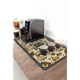 Valerine Life Barista Kahve Barı Matı 40X90CM Espresso Makinesi Çaycı Altlığı Saray Kahvesi - Siyah - 1 Adet