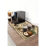 Valerine Life Barista Kahve Barı Matı 40X90CM Espresso Makinesi Çaycı Altlığı Tropical Coconut - Siyah - 1 Adet