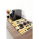 Valerine Life Barista Kahve Barı Matı 40X90CM Espresso Makinesi Çaycı Altlığı Vertical Roast - Siyah - 1 Adet