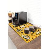 Valerine Life Barista Kahve Barı Matı 40X90CM Espresso Makinesi Çaycı Altlığı Zebra Barista - Siyah - 1 Adet