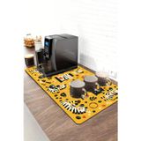 Valerine Life Barista Kahve Barı Matı 40X90cm Espresso Makinesi Çaycı Altlığı Zebra Barista