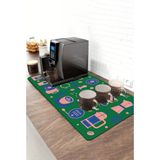 Valerine Life Barista Kahve Barı Matı 40X90CM Espresso Makinesi Çaycı Altlığı Zümrüt Kahve Pop - Siyah - 1 Adet