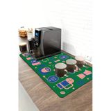 Valerine Life Barista Kahve Barı Matı 40X90cm Espresso Makinesi Çaycı Altlığı Zümrüt Kahve Pop