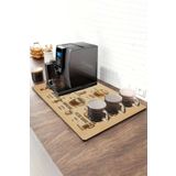 Valerine Life Barista Kahve Barı Matı 40x90cm Espresso Makinesi ve Çaycı Altlığı Kahve Çeşitleri