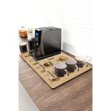 Valerine Life Barista Matı Sıvı Geçirmez Büyük Boy XXL Kahve Barı Espresso Kahve Makinesi Pad 40x90cm (Krem)