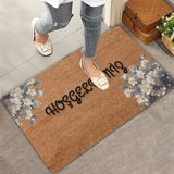 Valerine Life Beyaz Çuha Çiçekleri Hoş Geldiniz Kapı Önü Paspası 45x70cm