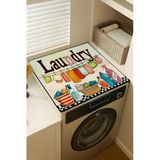 Valerine Life Çamaşır Kurutma Makinesi Üstü Düzenleyici Mat Örtüsü Laundry Room Kaymaz Sıvı Geçirmez
