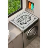 Valerine Life Çamaşır Kurutma Makinesi Üstü Düzenleyici Matı Sıvı Geçirmez Örtü Botanik Bathroom
