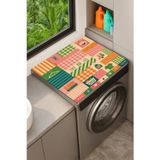 Valerine Life Çamaşır Kurutma Makinesi Üstü Düzenleyici Matı Sıvı Geçirmez Örtü Çamaşır Patchwork