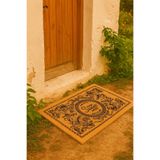 Valerine Life Coco Görünümlü Kaymaz Tabanlı Kapı Önü Paspası 45x70 cm - Dış Mekan, Balkon ve Bahçe Uyumlu Velür Dekoratif Paspas - Welcome/Hoş Geldiniz (27YCM260125)