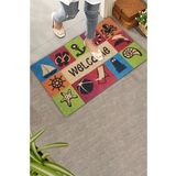 Valerine Life Deniz Yıldızı Feneri ve Tatil Temalı Welcome Hoş Geldiniz Kapı Önü Paspası 45x70cm