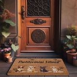 Valerine Life Dörtlü Sevimli Köpekler Patilerinizi Silin Kapı Önü Paspası 45x70cm