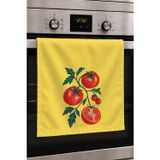 Valerine Life El Kurulama Havlusu 30X50cm Mutfak, Fırın İçin Pamuklu Emici Domates Bahçesi