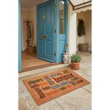 Valerine Life Farklı Dillerde Merhaba Yazılı Hoşgeldiniz işyeri Ev Ofis Kapı Önü Dış Paspası 45x70cm - 45 x 70 cm - Kahverengi