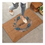 Valerine Life Göz Değmesin Tavus Kuşu Tüyü Welcome Kapı Önü Paspası 45x70cm
