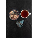 Valerine Life Gül Ve Kiraz Desenli Yıkanabilir Kaydırmaz Ofis Çay Ve Fincan Bardak Altlığı 10X10cm 6 Adet